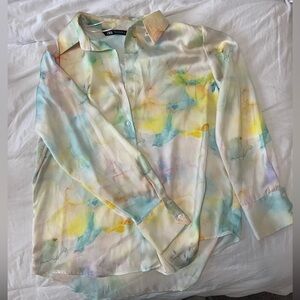 Zara Silk Effect Shirt